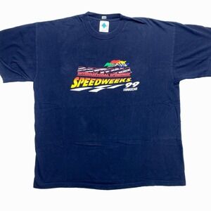 Vintage Daytona International Speedway T-Shirt Mens 2XL Blue Short Sleeve 1999